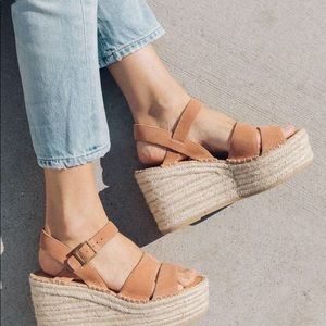 Soludos Como Platform Wedge - Sahara Pink